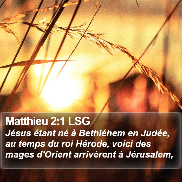 Matthieu 2:1 LSG Bible Study