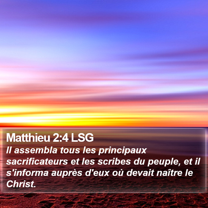 Matthieu 2:4 LSG Bible Study