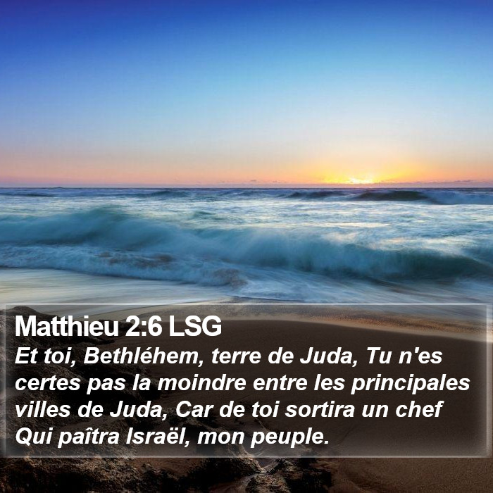 Matthieu 2:6 LSG Bible Study