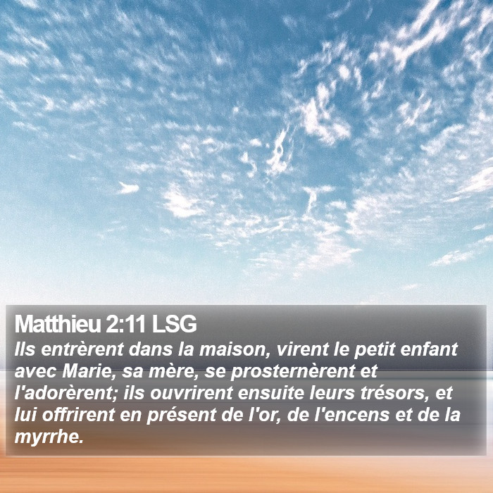 Matthieu 2:11 LSG Bible Study