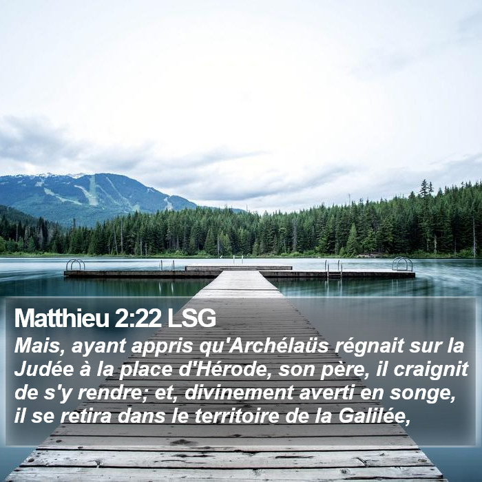 Matthieu 2:22 LSG Bible Study