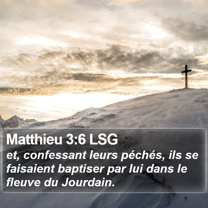 Matthieu 3:6 LSG Bible Study