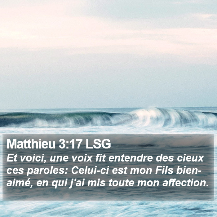 Matthieu 3:17 LSG Bible Study