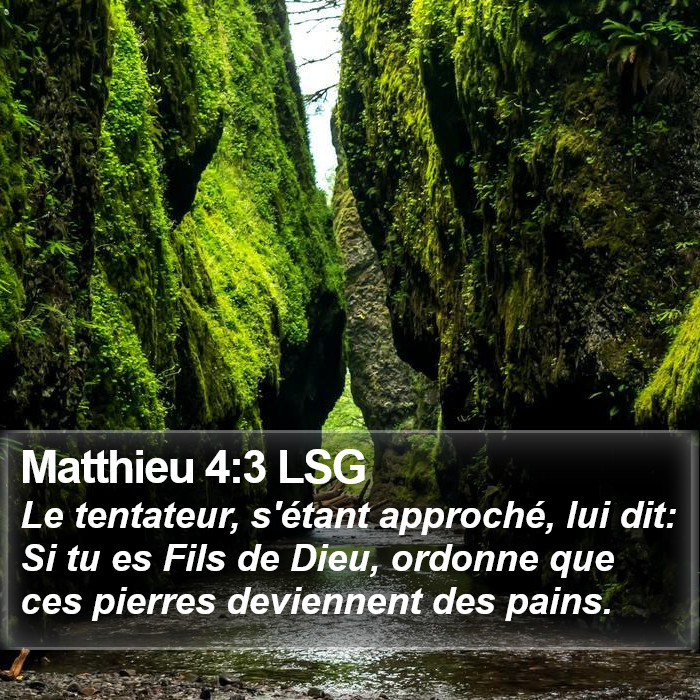 Matthieu 4:3 LSG Bible Study