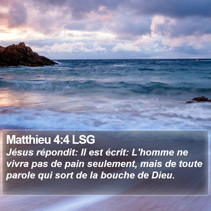 Matthieu 4:4 LSG Bible Study