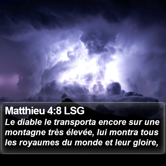 Matthieu 4:8 LSG Bible Study
