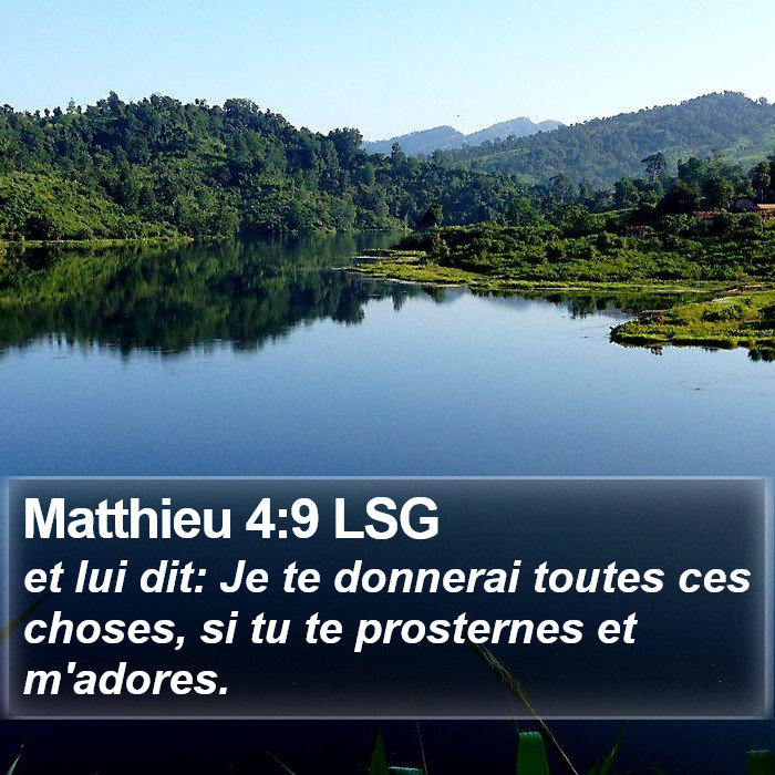 Matthieu 4:9 LSG Bible Study