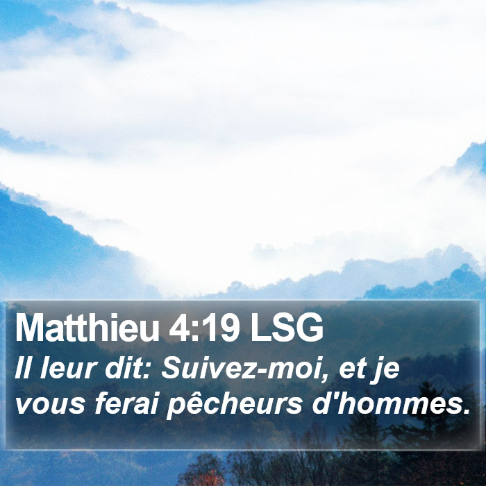 Matthieu 4:19 LSG Bible Study