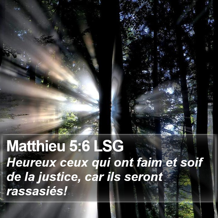 Matthieu 5:6 LSG Bible Study