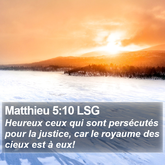 Matthieu 5:10 LSG Bible Study