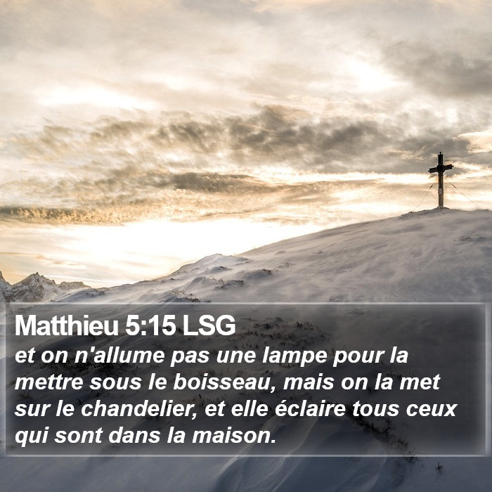 Matthieu 5:15 LSG Bible Study