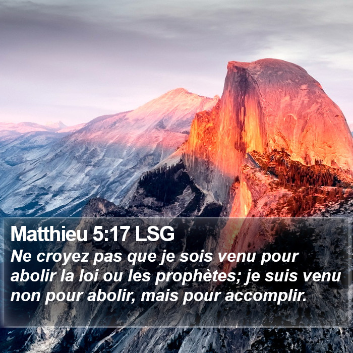 Matthieu 5:17 LSG Bible Study