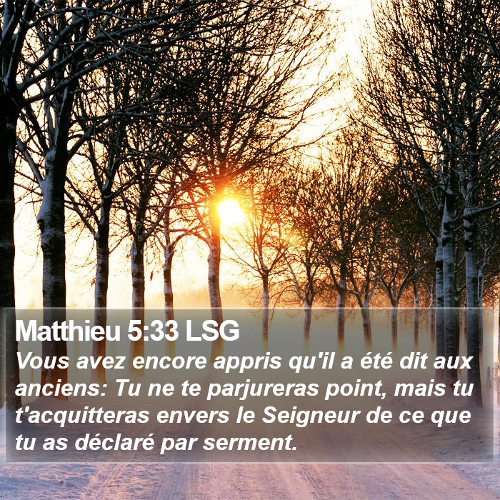 Matthieu 5:33 LSG Bible Study