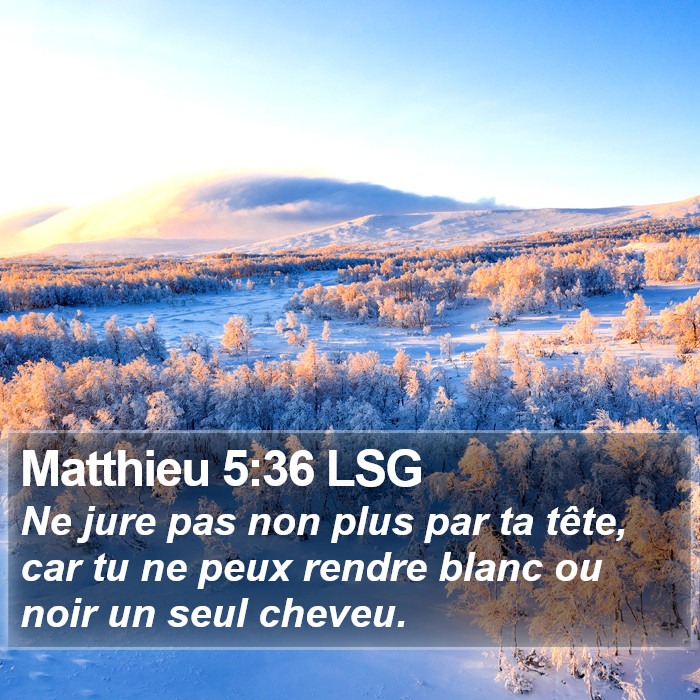Matthieu 5:36 LSG Bible Study