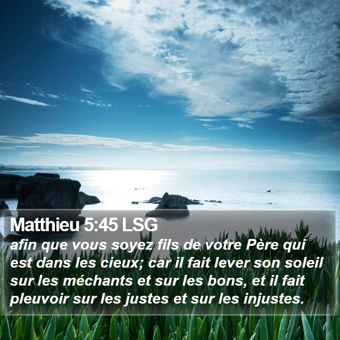 Matthieu 5:45 LSG Bible Study