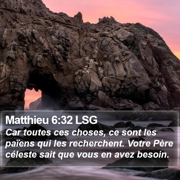 Matthieu 6:32 LSG Bible Study