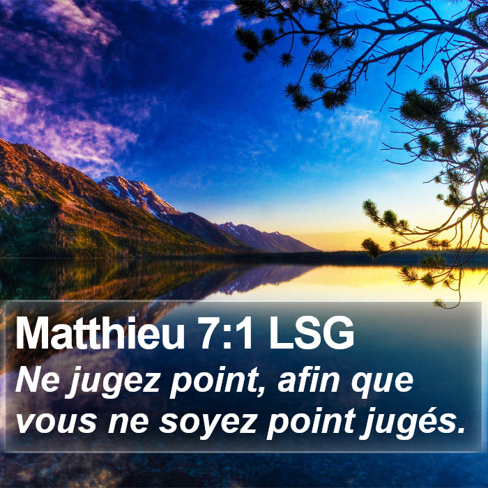 Matthieu 7:1 LSG Bible Study