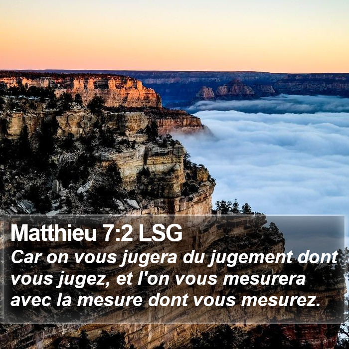 Matthieu 7:2 LSG Bible Study
