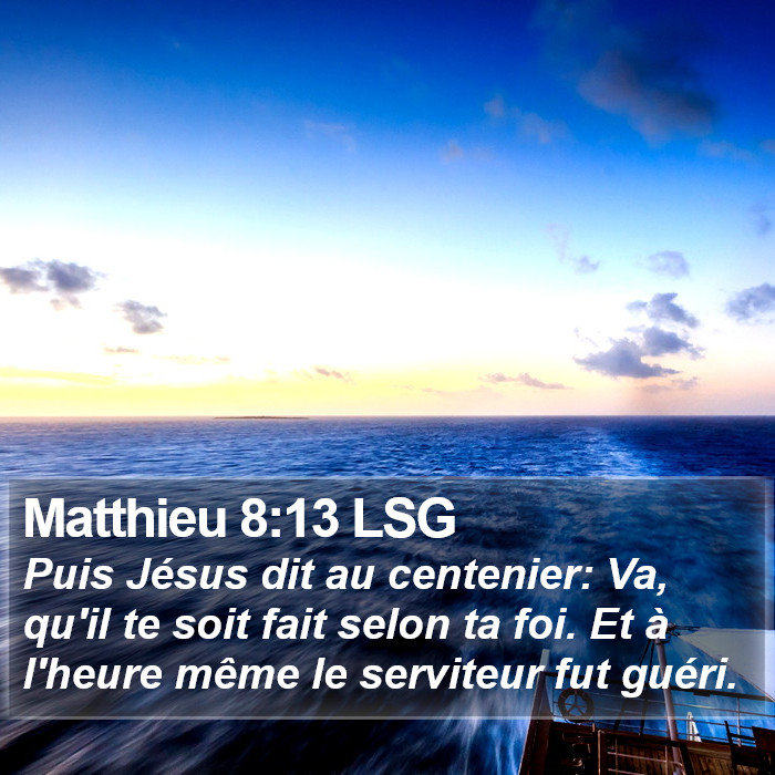 Matthieu 8:13 LSG Bible Study