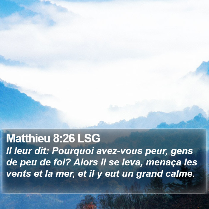 Matthieu 8:26 LSG Bible Study