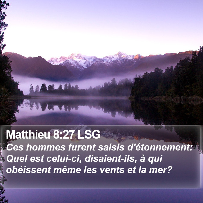 Matthieu 8:27 LSG Bible Study