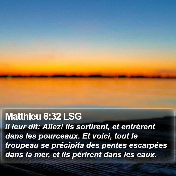 Matthieu 8:32 LSG Bible Study