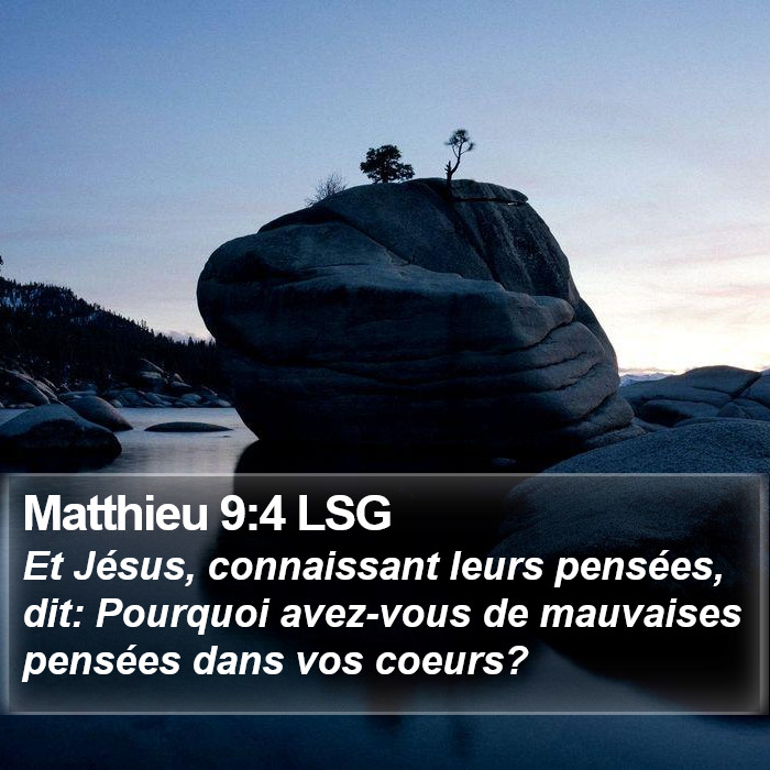 Matthieu 9:4 LSG Bible Study