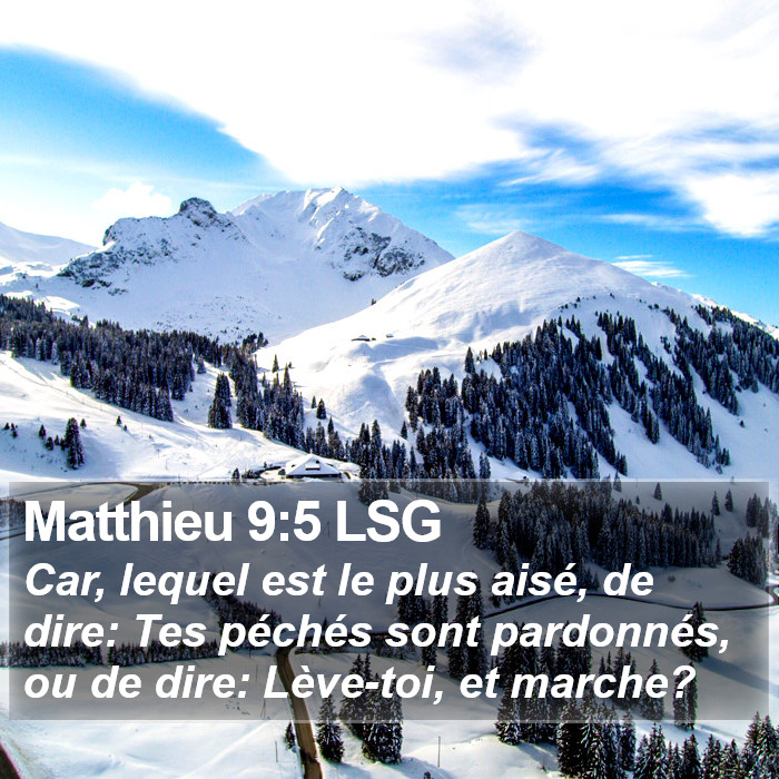 Matthieu 9:5 LSG Bible Study