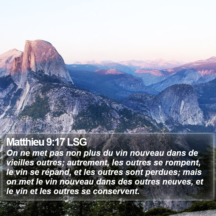 Matthieu 9:17 LSG Bible Study