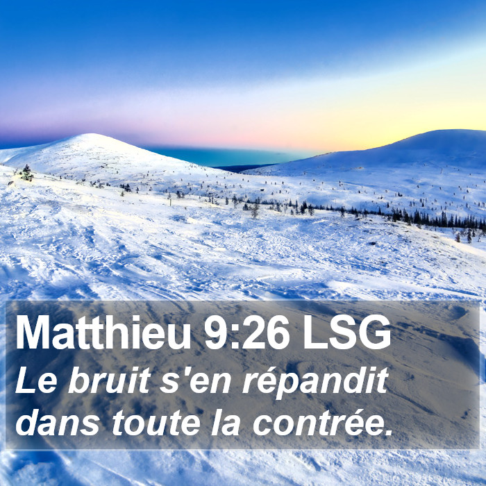 Matthieu 9:26 LSG Bible Study