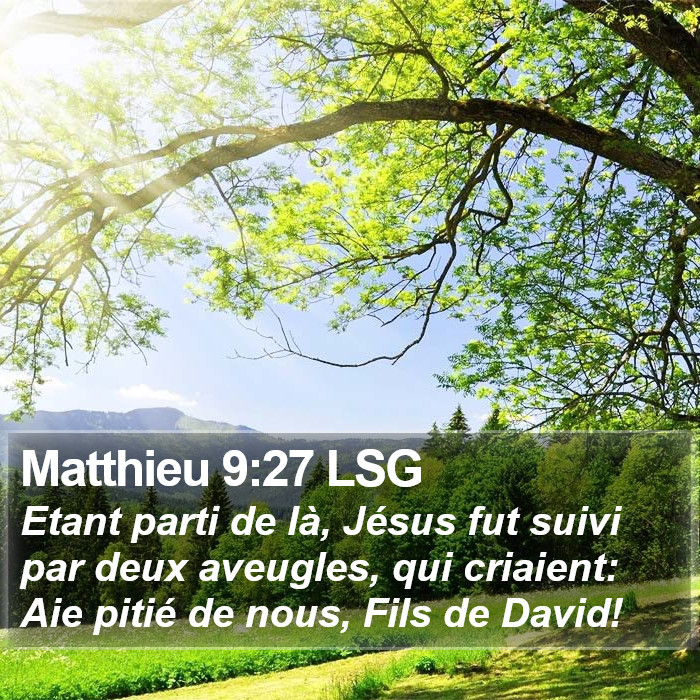 Matthieu 9:27 LSG Bible Study