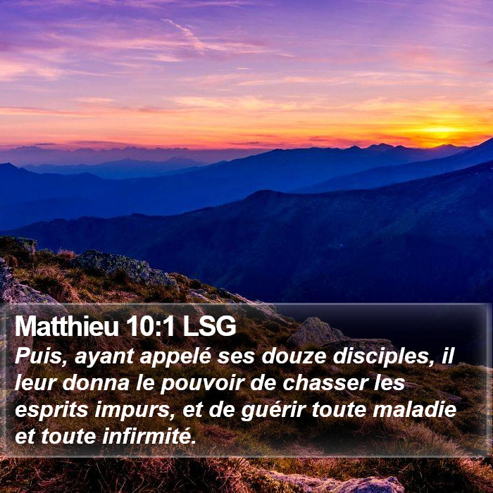 Matthieu 10:1 LSG Bible Study