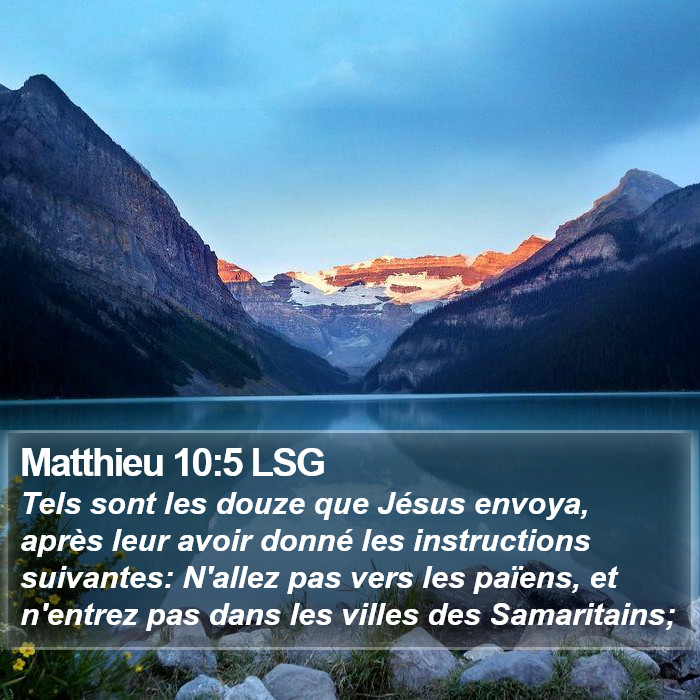 Matthieu 10:5 LSG Bible Study