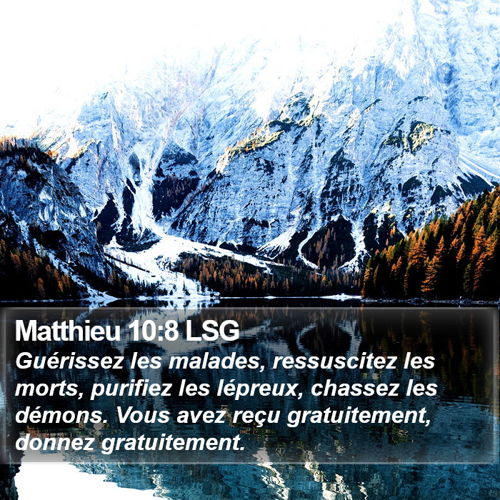 Matthieu 10:8 LSG Bible Study