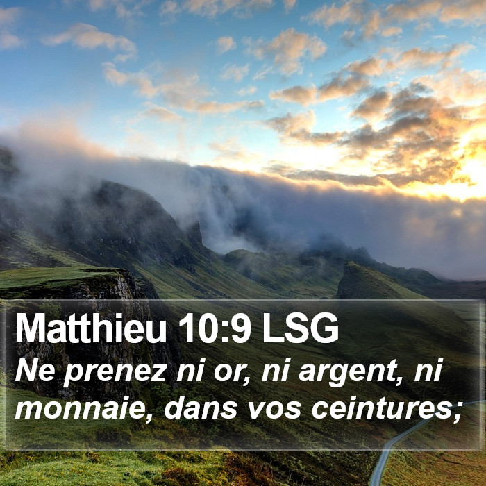 Matthieu 10:9 LSG Bible Study