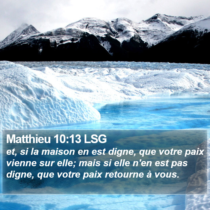Matthieu 10:13 LSG Bible Study