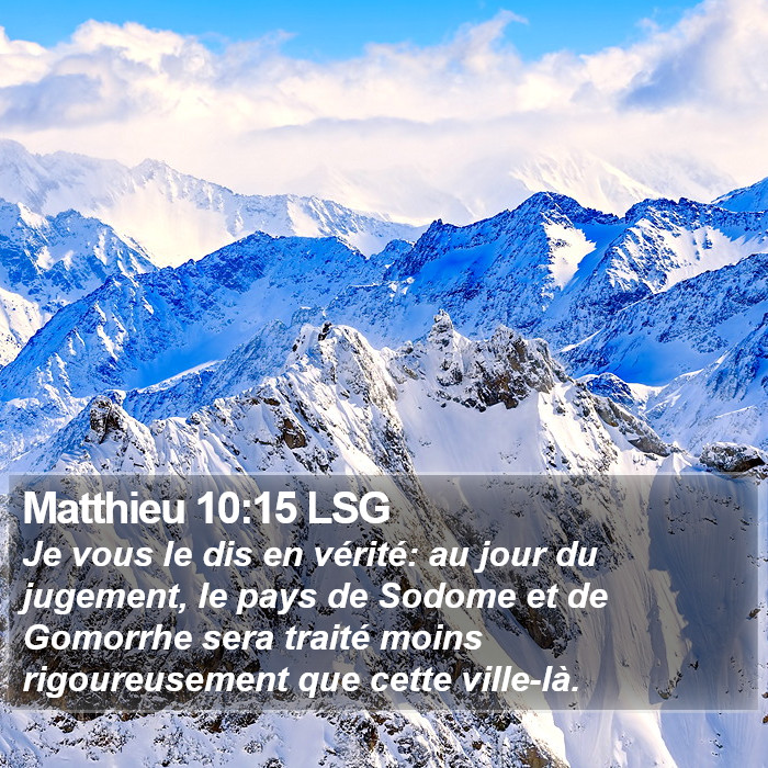Matthieu 10:15 LSG Bible Study