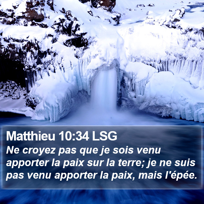 Matthieu 10:34 LSG Bible Study