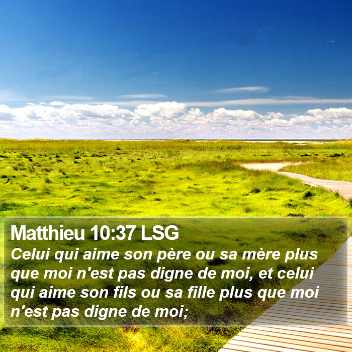 Matthieu 10:37 LSG Bible Study