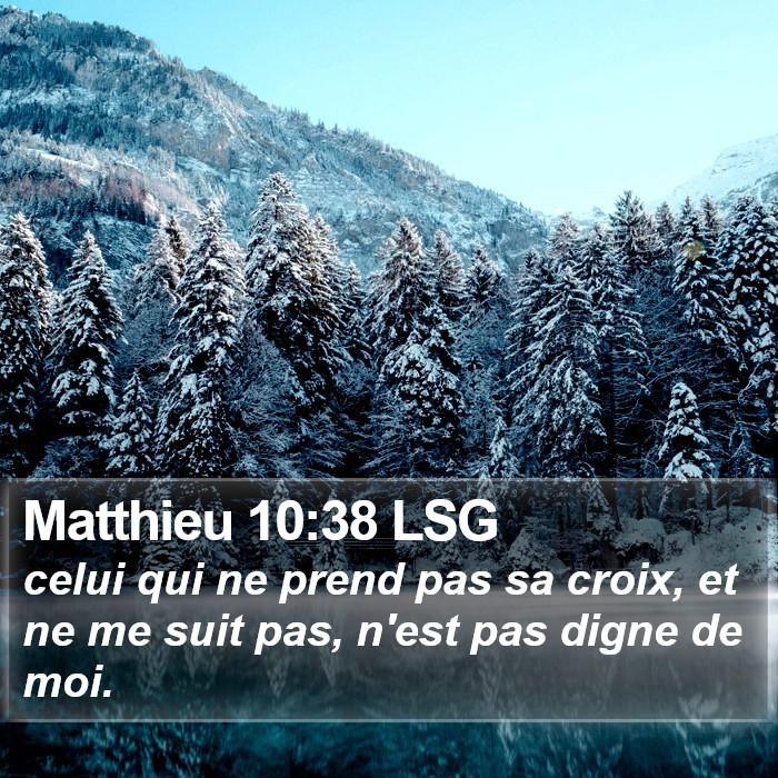 Matthieu 10:38 LSG Bible Study