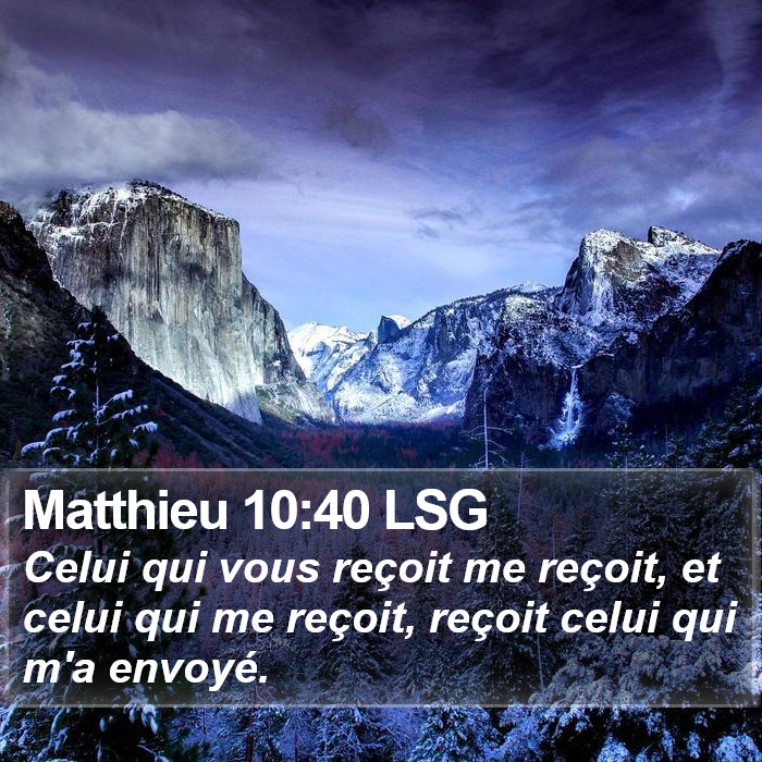 Matthieu 10:40 LSG Bible Study