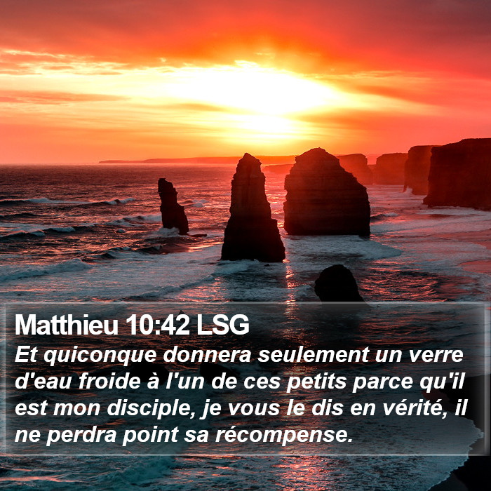 Matthieu 10:42 LSG Bible Study