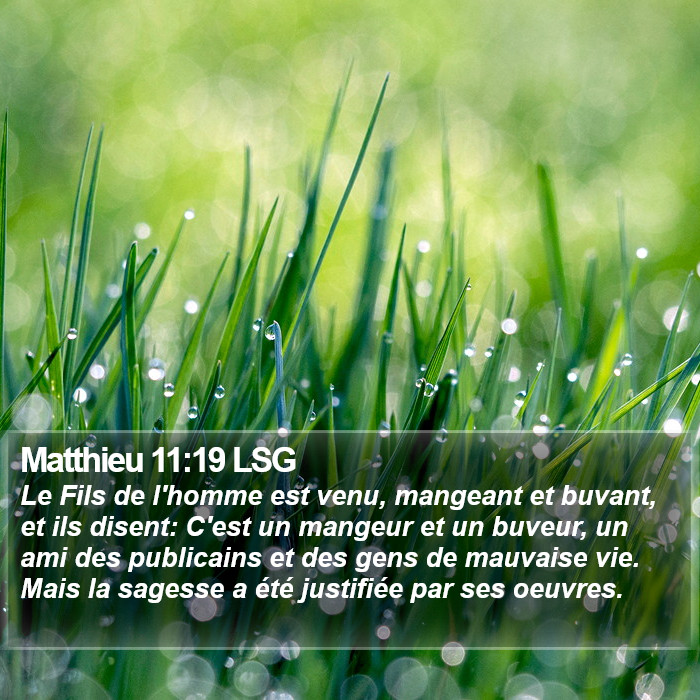 Matthieu 11:19 LSG Bible Study