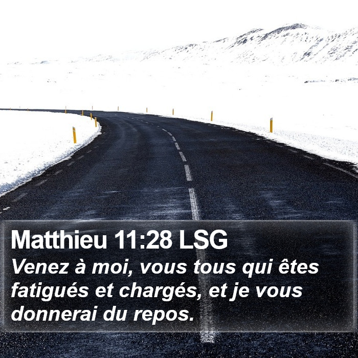 Matthieu 11:28 LSG Bible Study