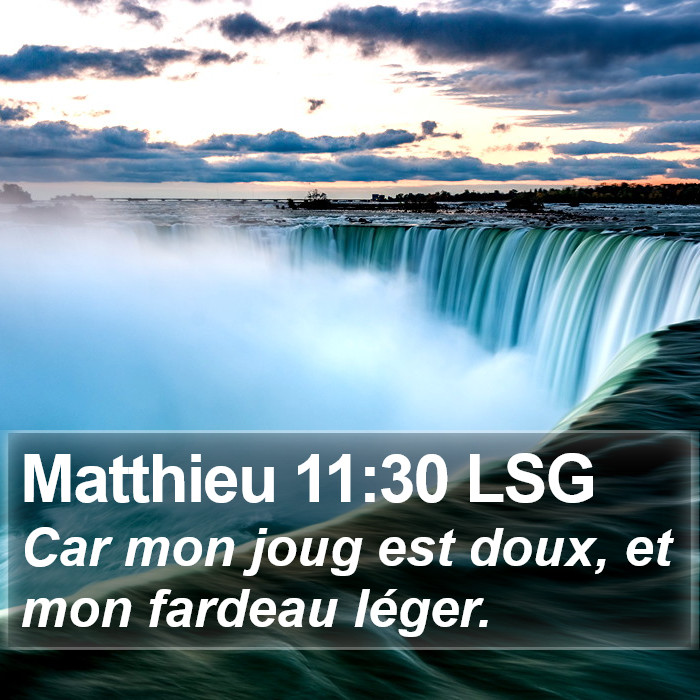 Matthieu 11:30 LSG Bible Study