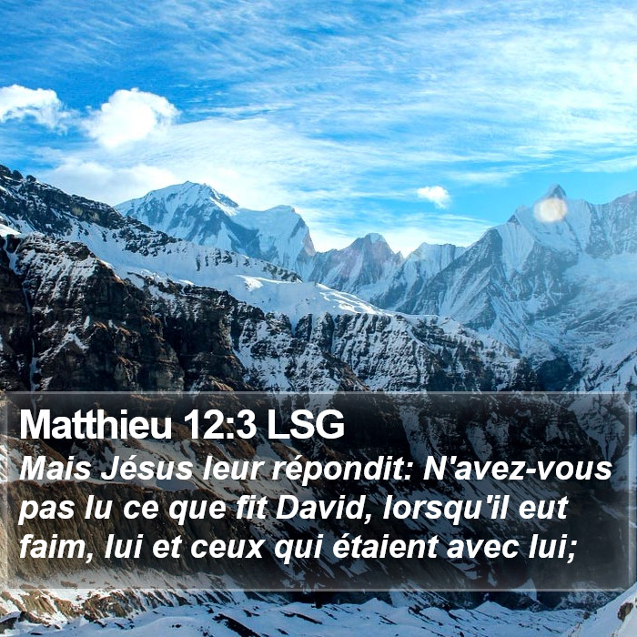 Matthieu 12:3 LSG Bible Study