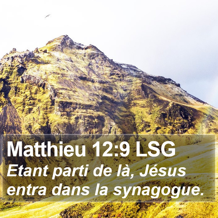 Matthieu 12:9 LSG Bible Study