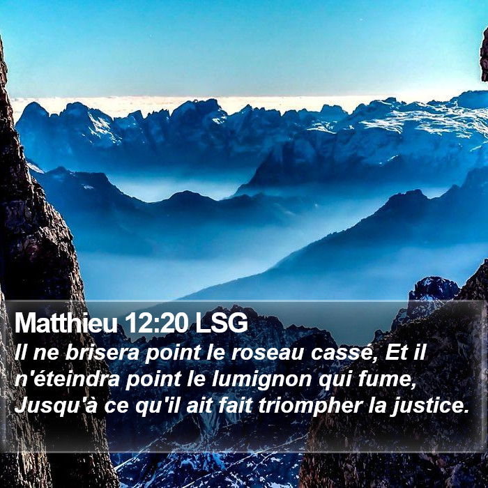 Matthieu 12:20 LSG Bible Study