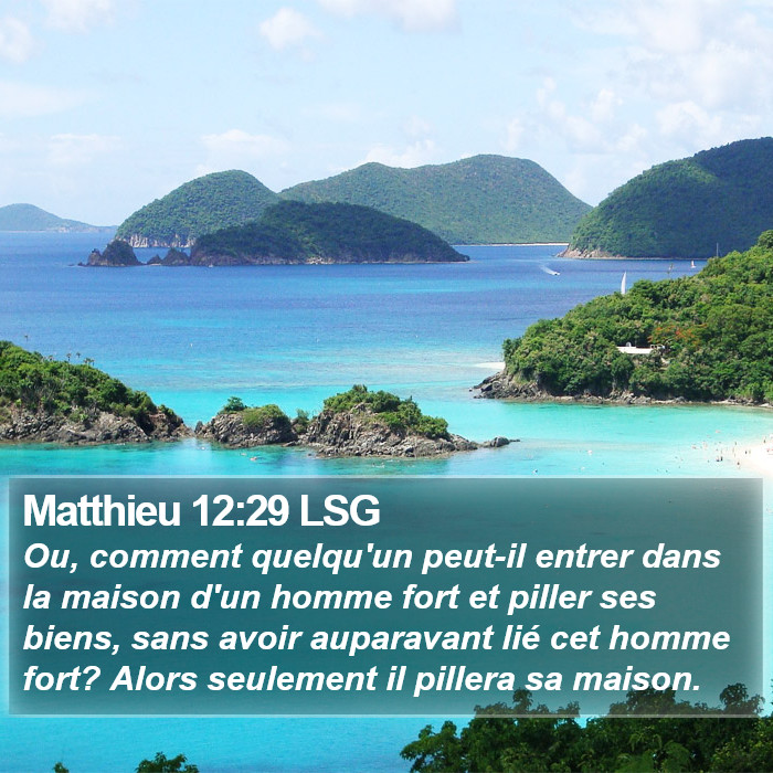 Matthieu 12:29 LSG Bible Study