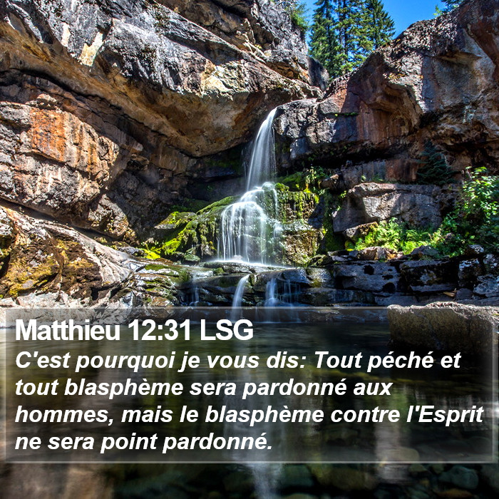 Matthieu 12:31 LSG Bible Study